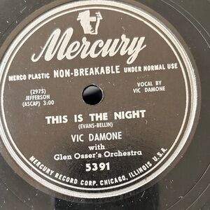 Black Vinyl Record - Vic Damone